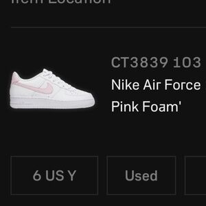 Nike Air Force 1 pink foam